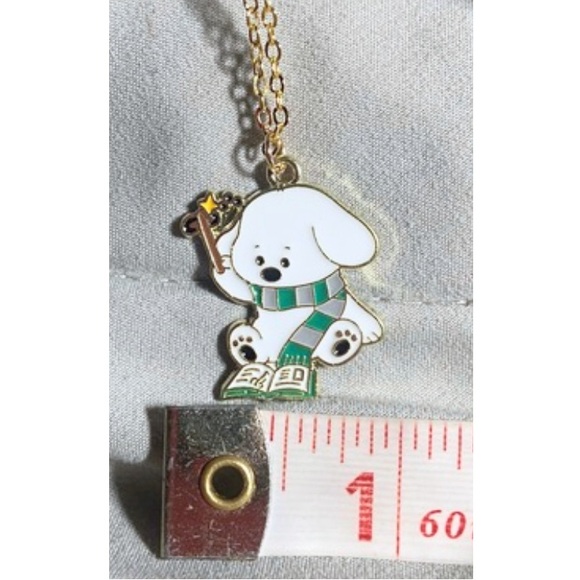 Necklace Slytherin Puppy Scarf Reading Books Hogwarts Harry Potter Cute Kawaii - Picture 3 of 4